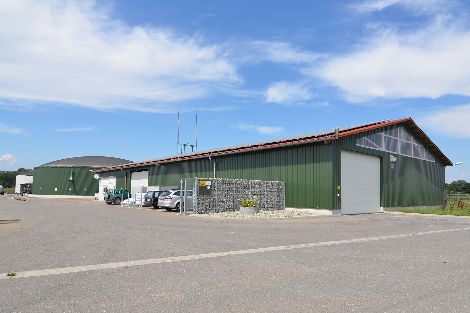 Lagerhalle für Biogas
