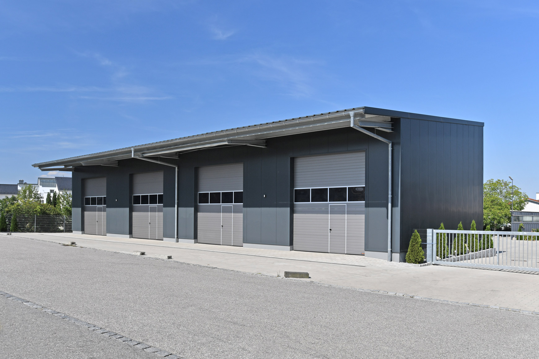 Lagerhalle mit Pultdach