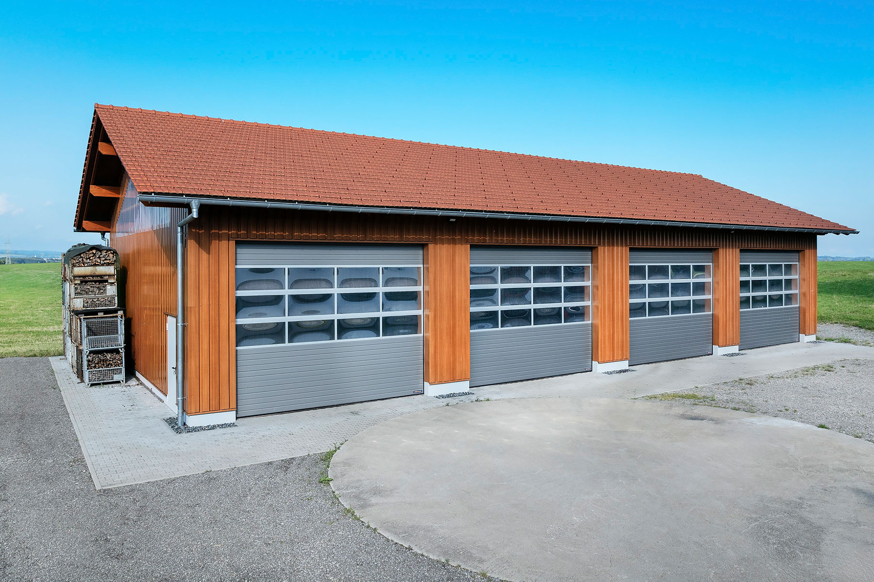 Milchviehstall Stahl-Holz-Rahmen