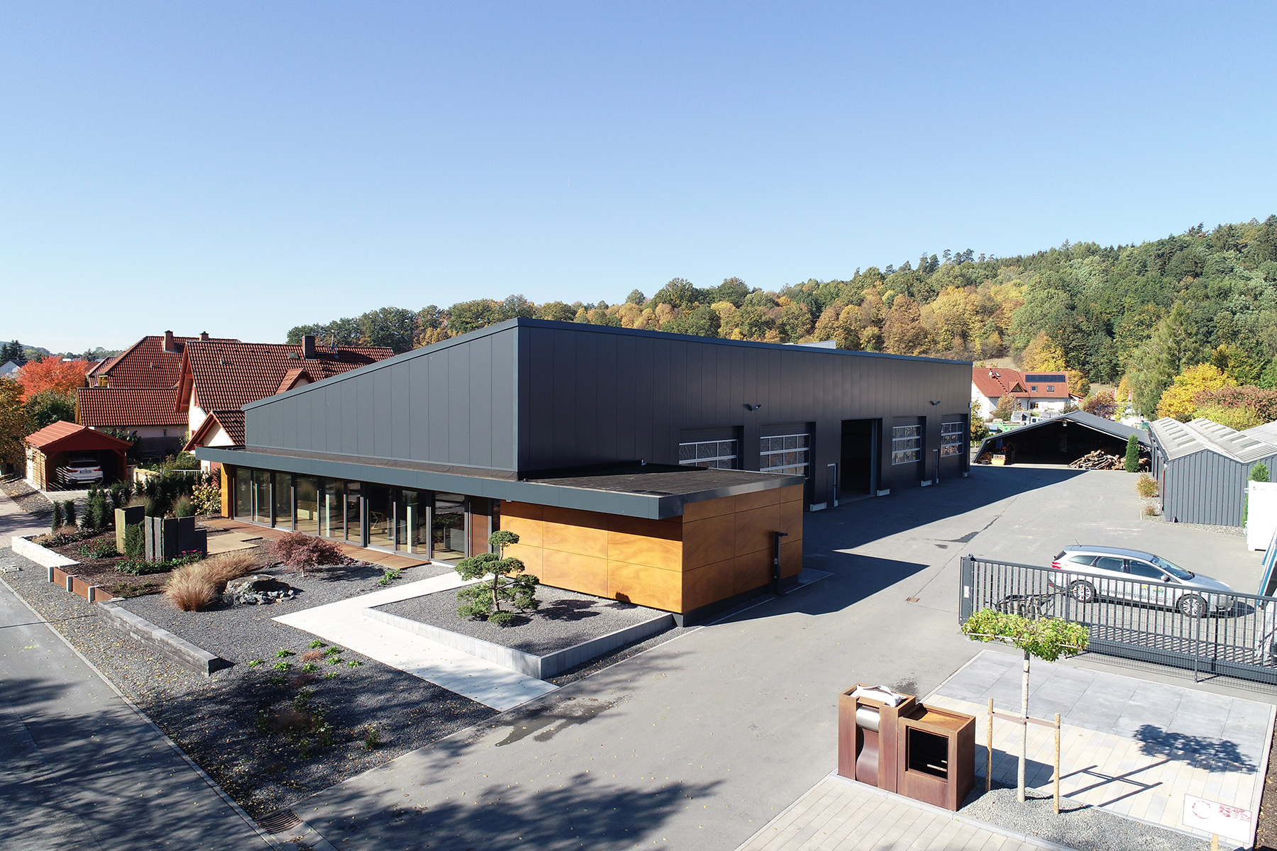 Lagerhalle mit Pultdach