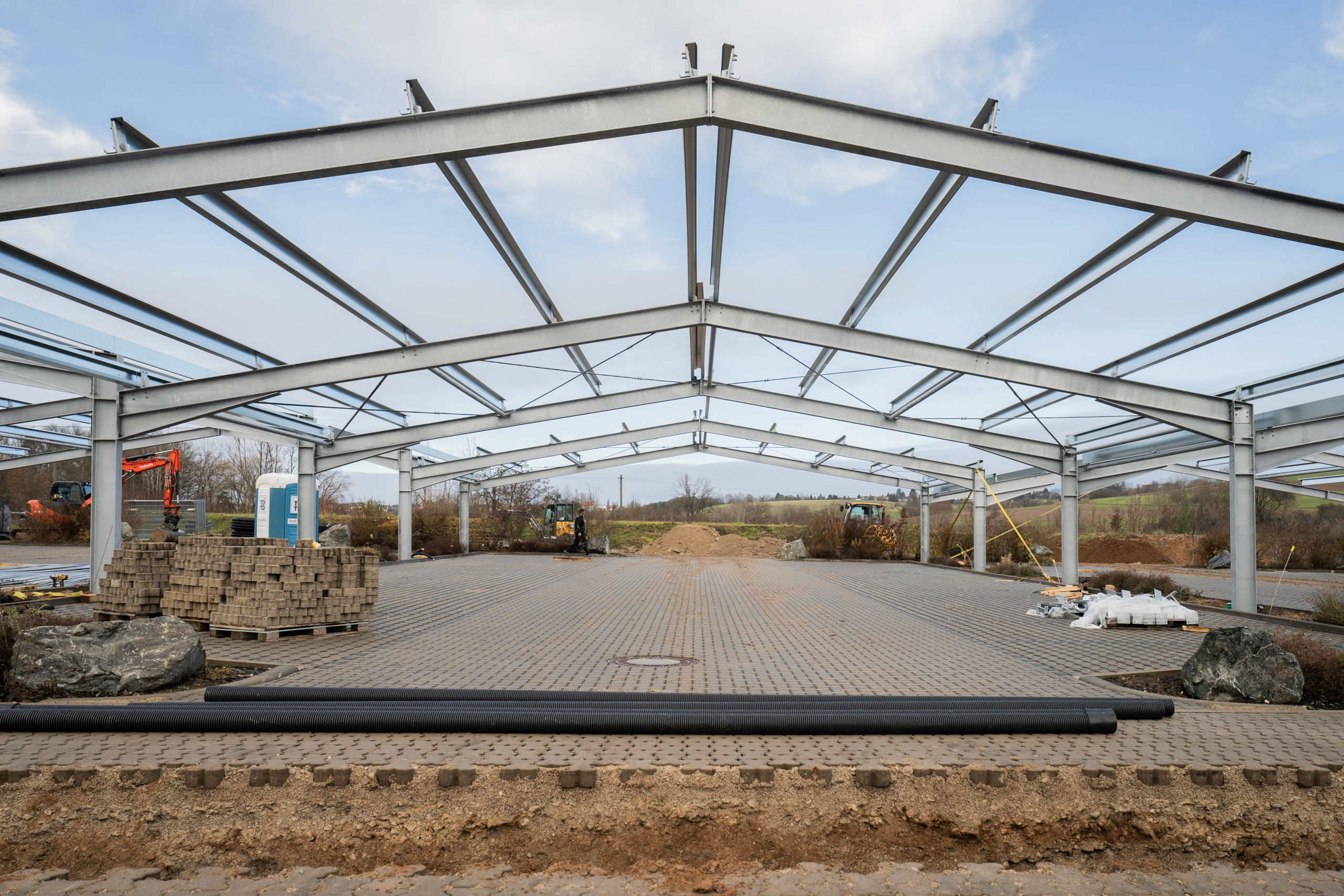 Rahmensysteme der Parkplatzüberdachung