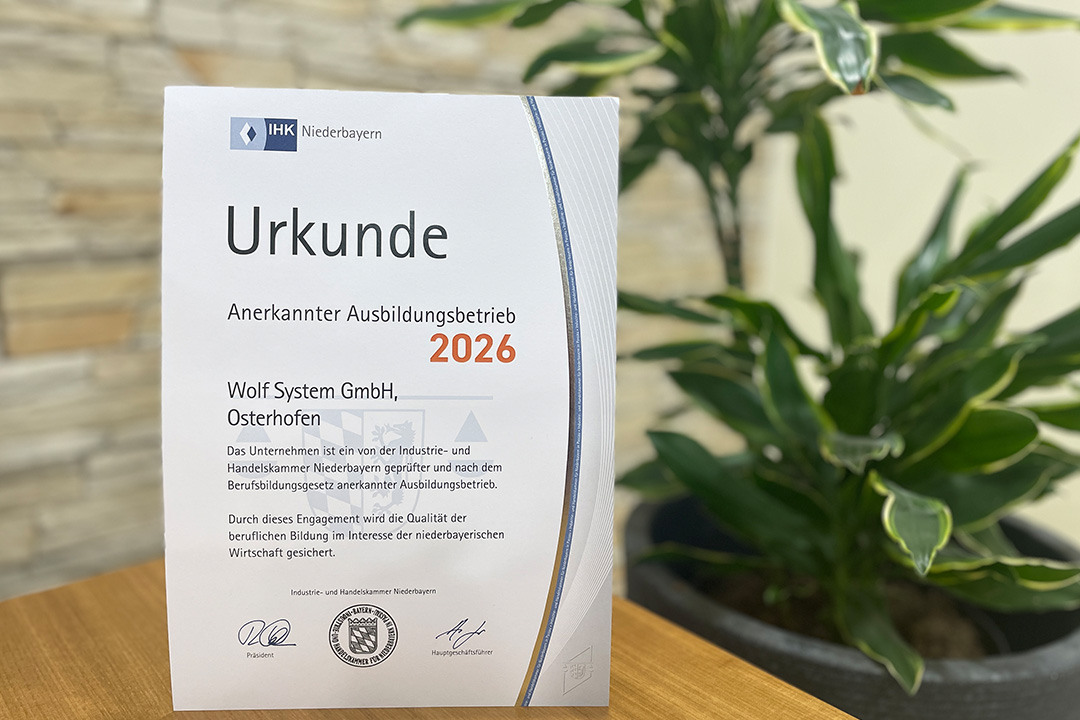 Wolf System Anerkannter Ausbildungsbetrieb 2026