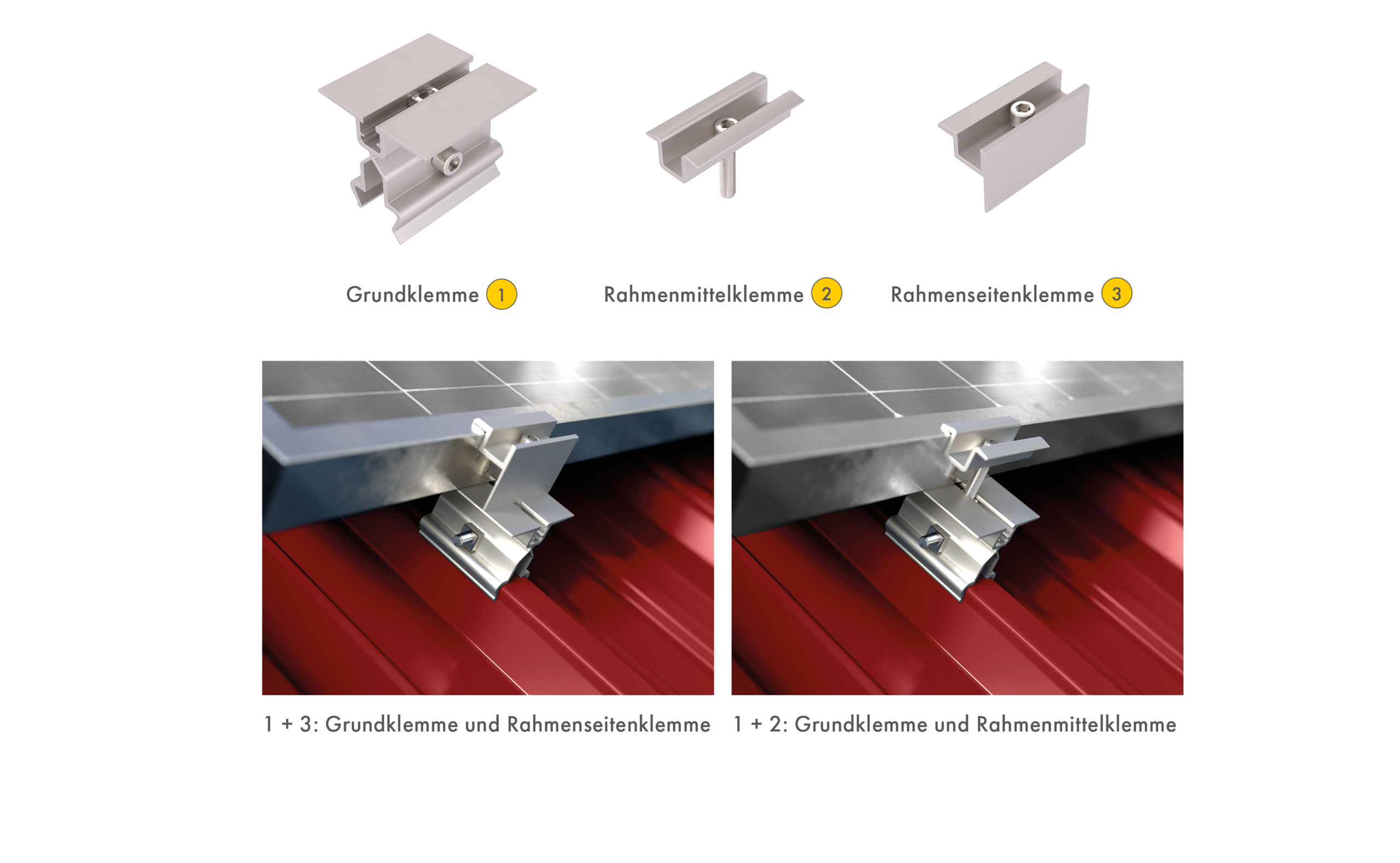 Klemmen zur Befestigung von PV-Anlagen auf Carport