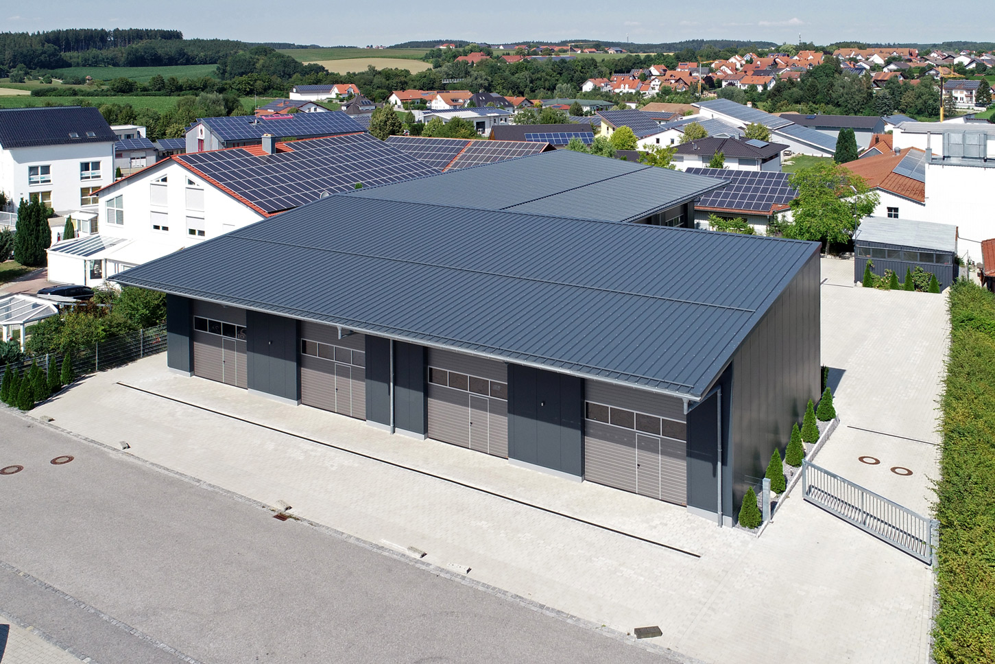 Lagerhalle mit Pultdach