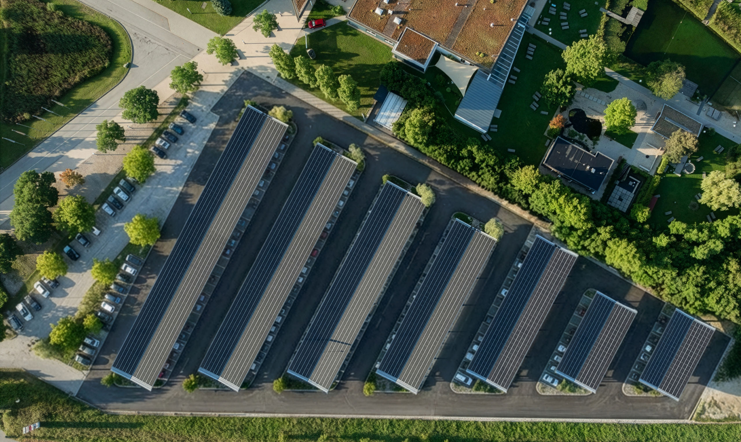 PV-Carport zur Parkplatzüberdachung