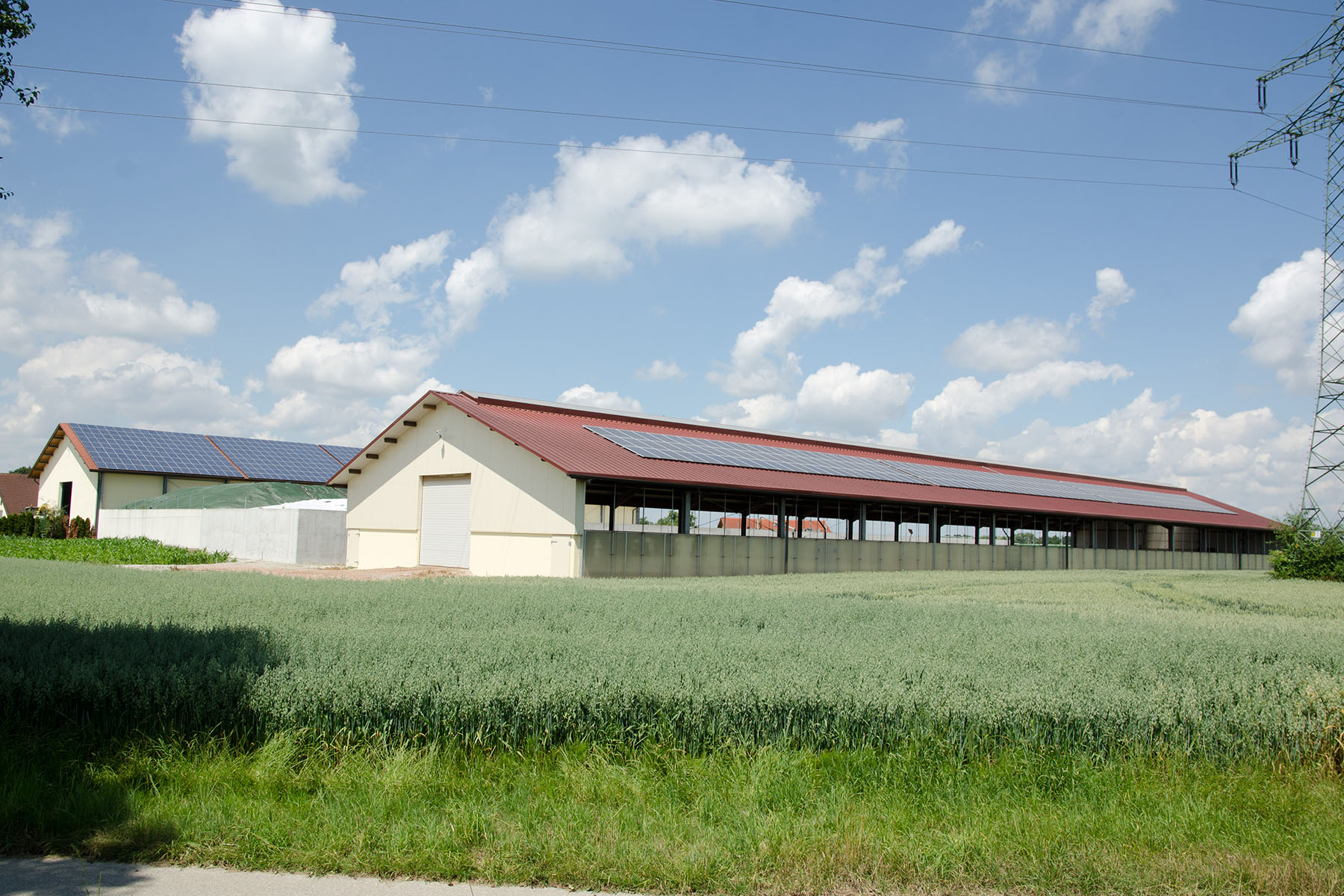 Bullenstall mit Lüftungsschieber