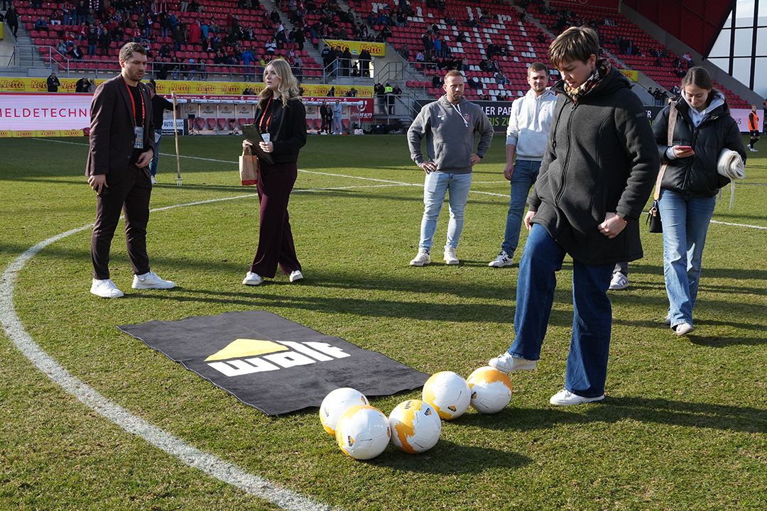 Abschusspunkt im Stadion