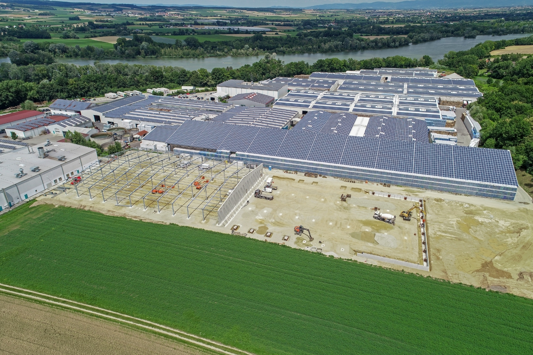 Halle in Bau